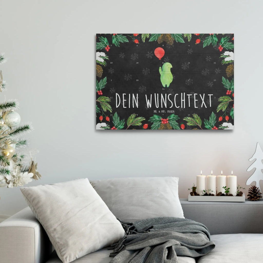 Personalisierter Tee Adventskalender Schildkröte Luftballon Personalisierter Tee Adventskalender, Schildkröte, Schildkröten, Mutausbruch, Motivation, Motivationsspruch