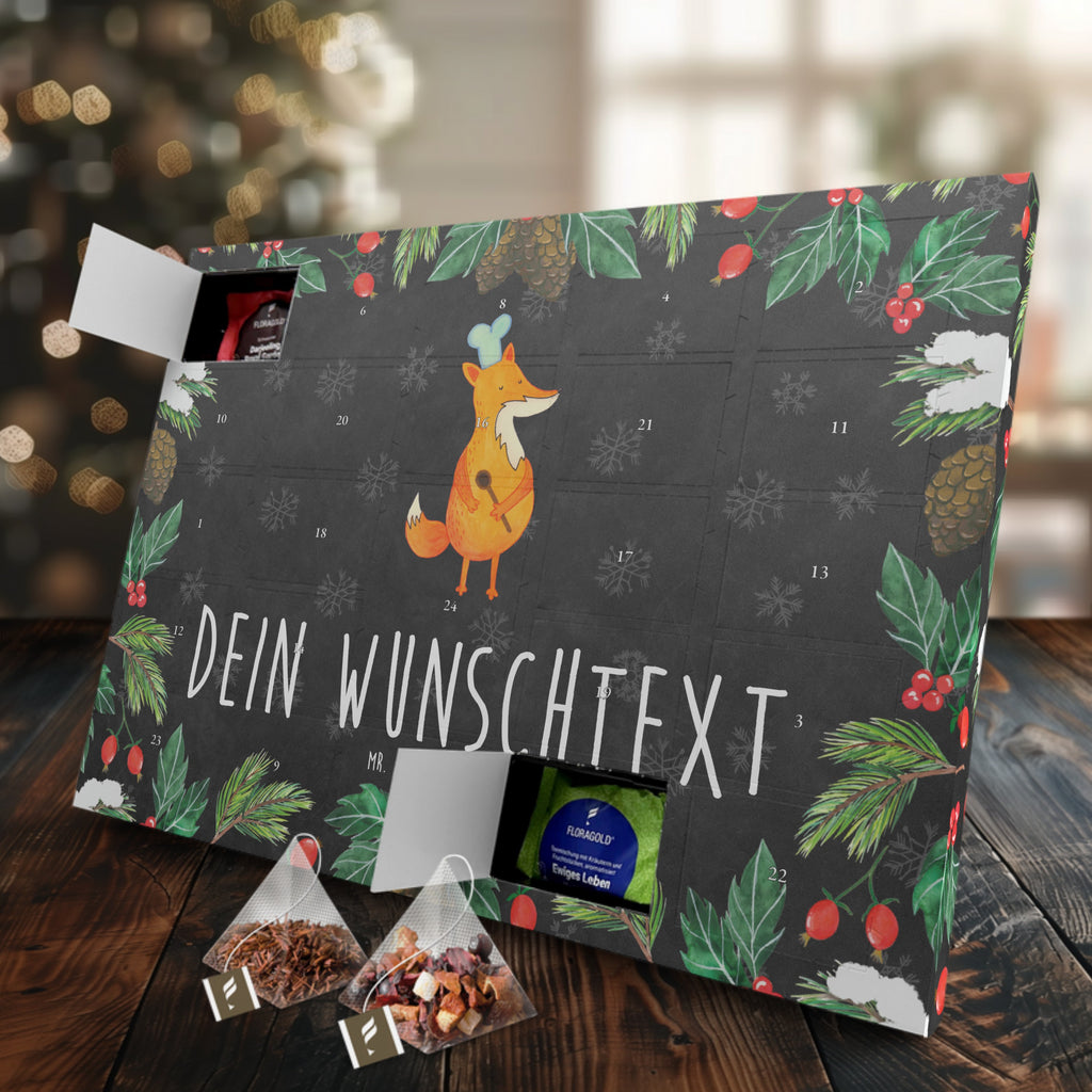 Personalisierter Tee Adventskalender Fuchs Koch Personalisierter Tee Adventskalender, Fuchs, Füchse, Koch Geschenk, Küche Spruch, Küche Deko, Köche, Bäcker, Party Spruch, Spruch lustig, witzig