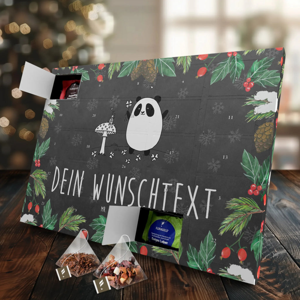 Personalisierter Tee Adventskalender Panda Glück Personalisierter Tee Adventskalender