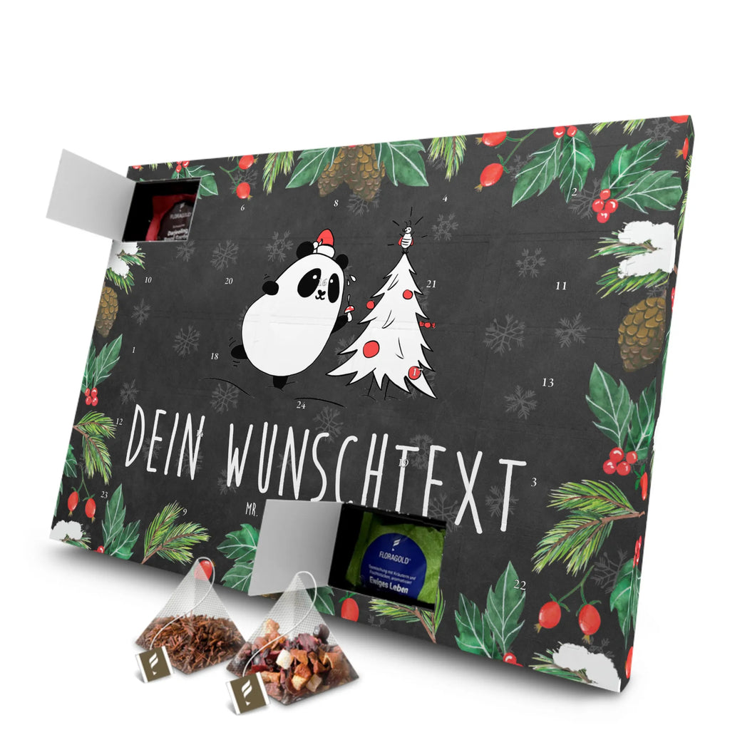 Personalisierter Tee Adventskalender Panda Weihnachtszeit Personalisierter Tee Adventskalender