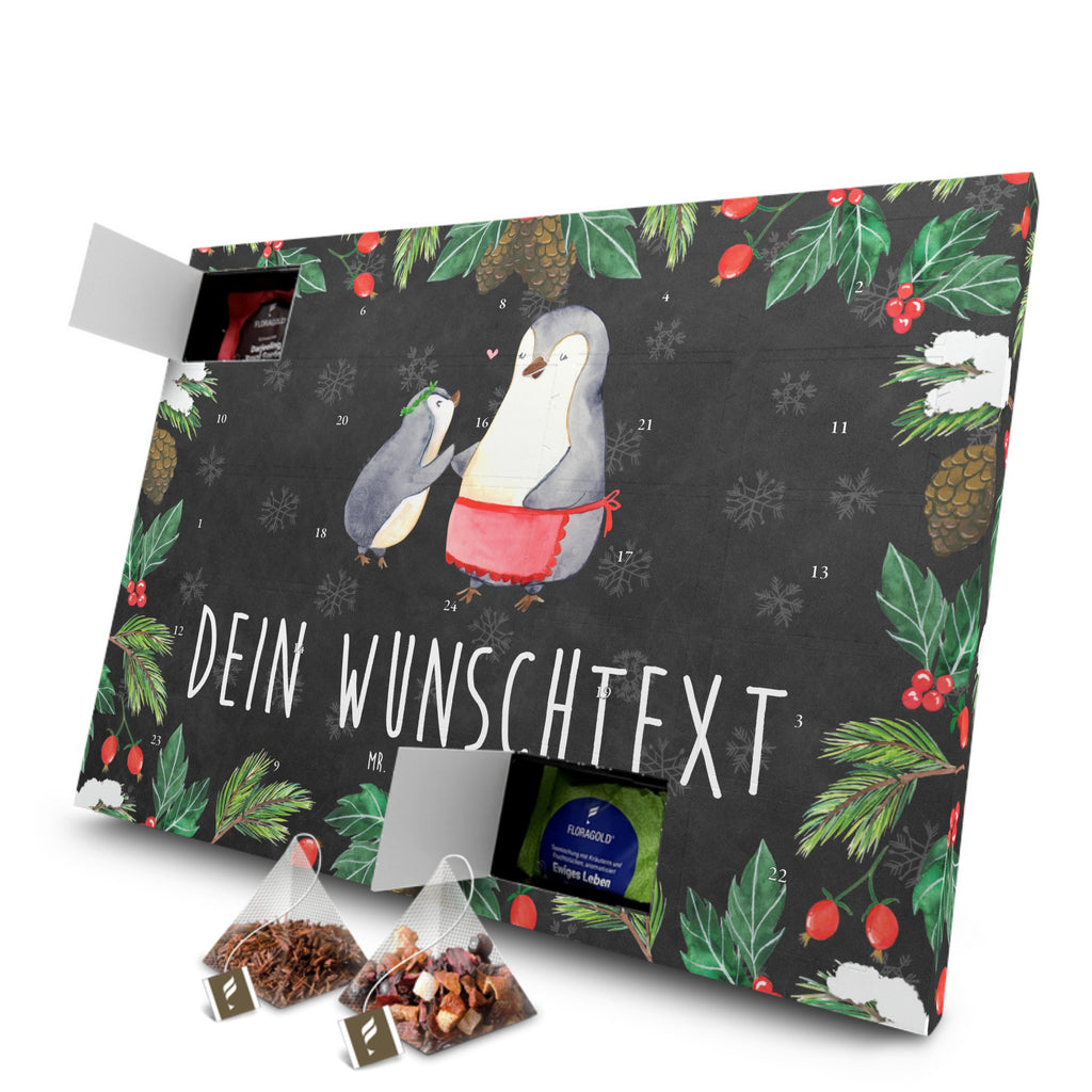 Personalisierter Tee Adventskalender Pinguin mit Kind Personalisierter Tee Adventskalender, Familie, Vatertag, Muttertag, Bruder, Schwester, Mama, Papa, Oma, Opa, Geschenk, Mami, Mutti, Mutter, Geburststag