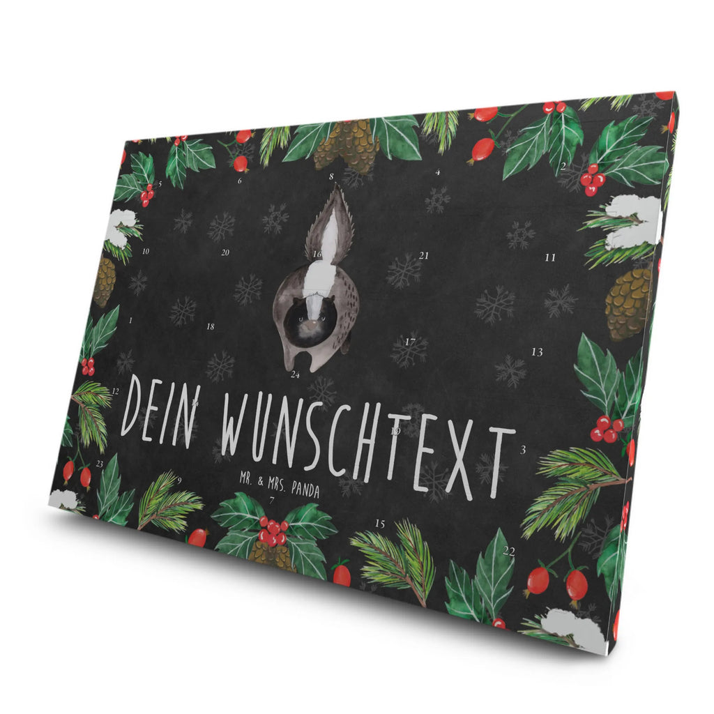 Personalisierter Tee Adventskalender Stinktier Angriff Personalisierter Tee Adventskalender, Stinktier, Skunk, Wildtier, Raubtier, Stinker, Stinki, wütend, Drohung