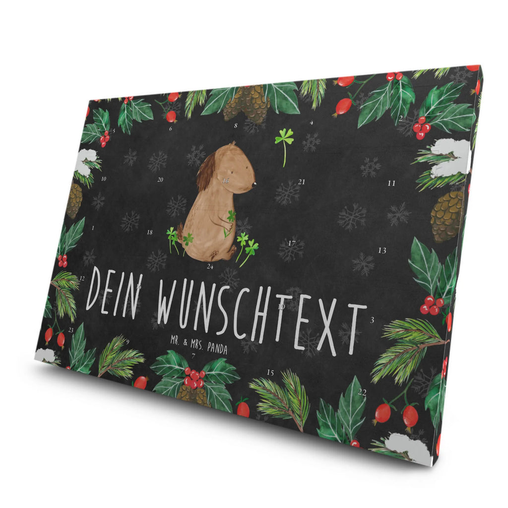 Personalisierter Tee Adventskalender Hund Kleeblatt Personalisierter Tee Adventskalender, Hund, Hundemotiv, Haustier, Hunderasse, Tierliebhaber, Hundebesitzer, Sprüche, Kleeblatt, Glück, Tagträume, Motivation, Neuanfang, Geschenk, Glücksbringer, Selbstliebe, Achtsamkeit