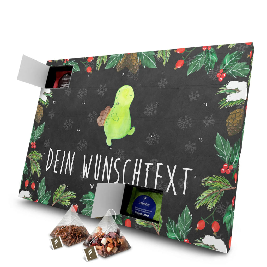 Personalisierter Tee Adventskalender Schildkröte Pfeifen Personalisierter Tee Adventskalender, Schildkröte, Schildi, Schildkröten, fröhlich, Glück, Motivation, Lebensfreude, Depression, Trennung, Neuanfang