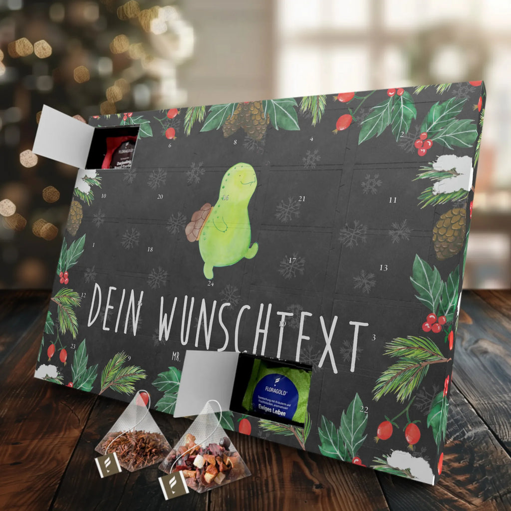 Personalisierter Tee Adventskalender Schildkröte Pfeifen Personalisierter Tee Adventskalender, Schildkröte, Schildi, Schildkröten, fröhlich, Glück, Motivation, Lebensfreude, Depression, Trennung, Neuanfang