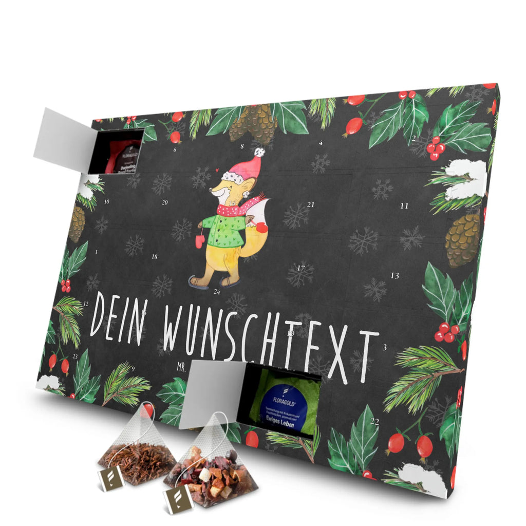 Personalisierter Tee Adventskalender Fuchs  Schlittschuhe Personalisierter Tee Adventskalender, Winter, Weihnachten, Weihnachtsdeko, Nikolaus, Advent, Heiligabend, Wintermotiv, Weihnachtsmann, Weihnachtstage, Weihnachtsbaum, Tannenbaum, Weihnachtszeit