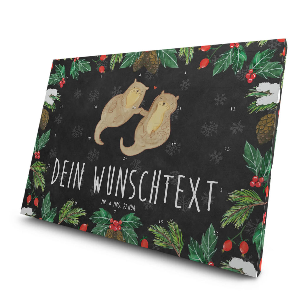 Personalisierter Tee Adventskalender Otter Hände halten Personalisierter Tee Adventskalender, Otter, Fischotter, Seeotter, Otter Seeotter See Otter