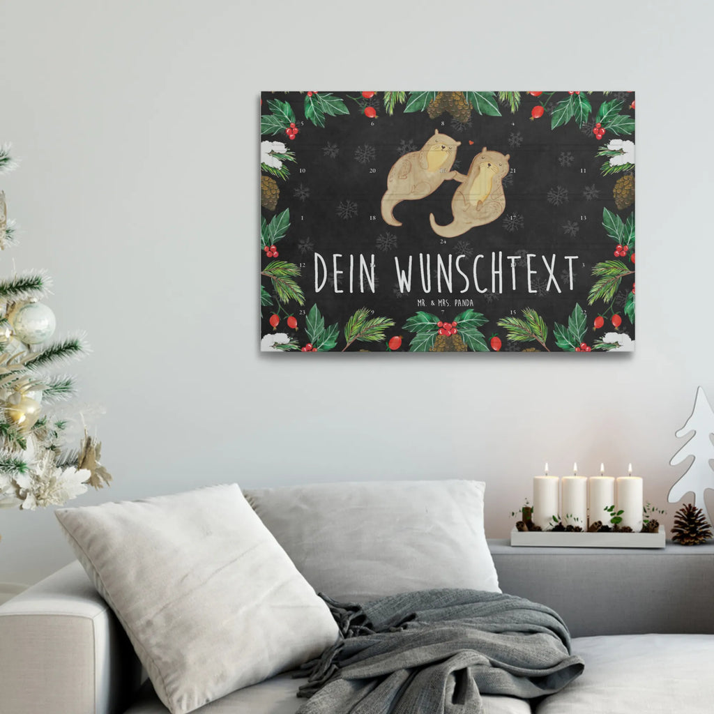 Personalisierter Tee Adventskalender Otter Hände halten Personalisierter Tee Adventskalender, Otter, Fischotter, Seeotter, Otter Seeotter See Otter