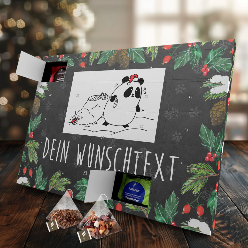 Personalisierter Tee Adventskalender Panda Weihnachten Personalisierter Tee Adventskalender