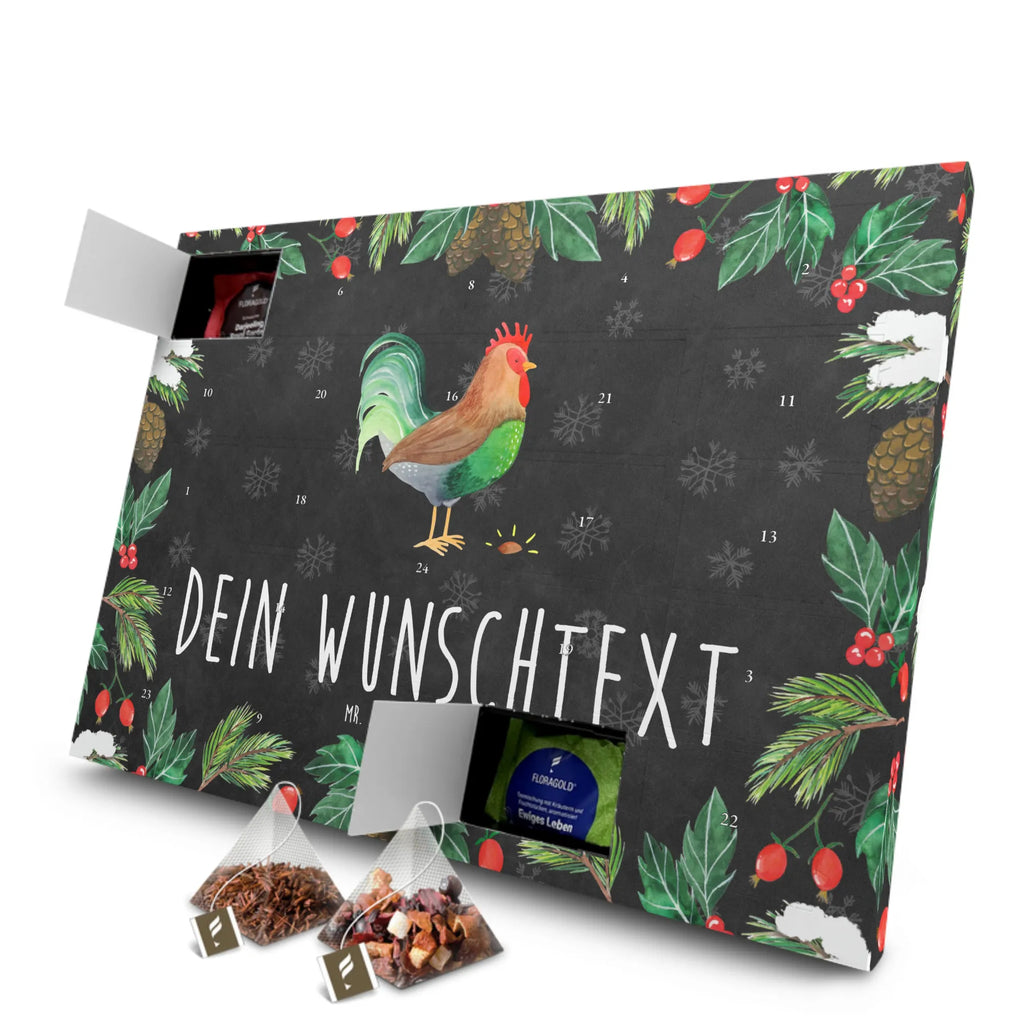 Personalisierter Tee Adventskalender Hahn Korn Personalisierter Tee Adventskalender, Bauernhof, Hoftiere, Landwirt, Landwirtin, Hahn, Korn, Henne, Eier, Natur