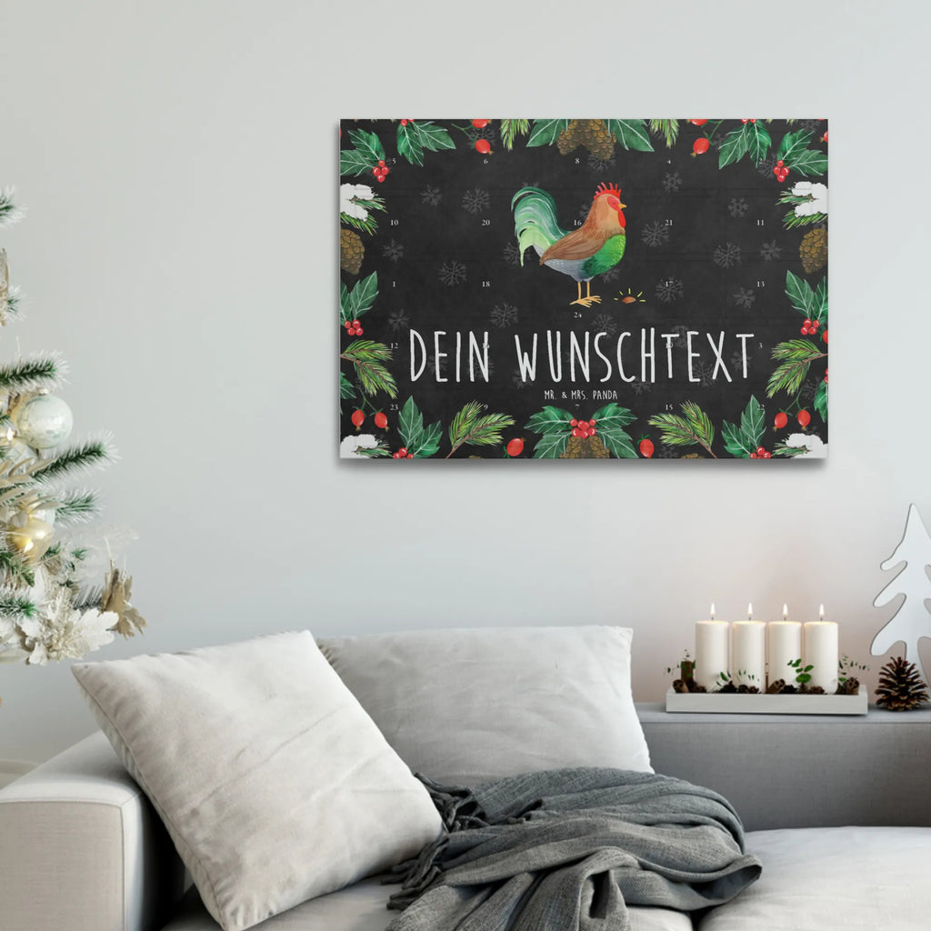 Personalisierter Tee Adventskalender Hahn Korn Personalisierter Tee Adventskalender, Bauernhof, Hoftiere, Landwirt, Landwirtin, Hahn, Korn, Henne, Eier, Natur