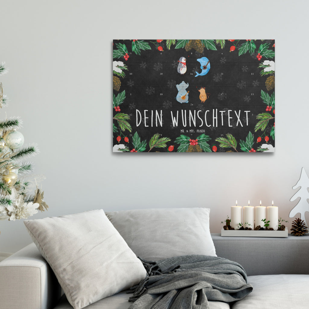 Personalisierter Tee Adventskalender Big Band Personalisierter Tee Adventskalender, Tiermotive, Gute Laune, lustige Sprüche, Tiere, Hund, Pinguin, Maus, Elefant, Delfin, Gitarre, Band, Triangel, Musikanten, Musik