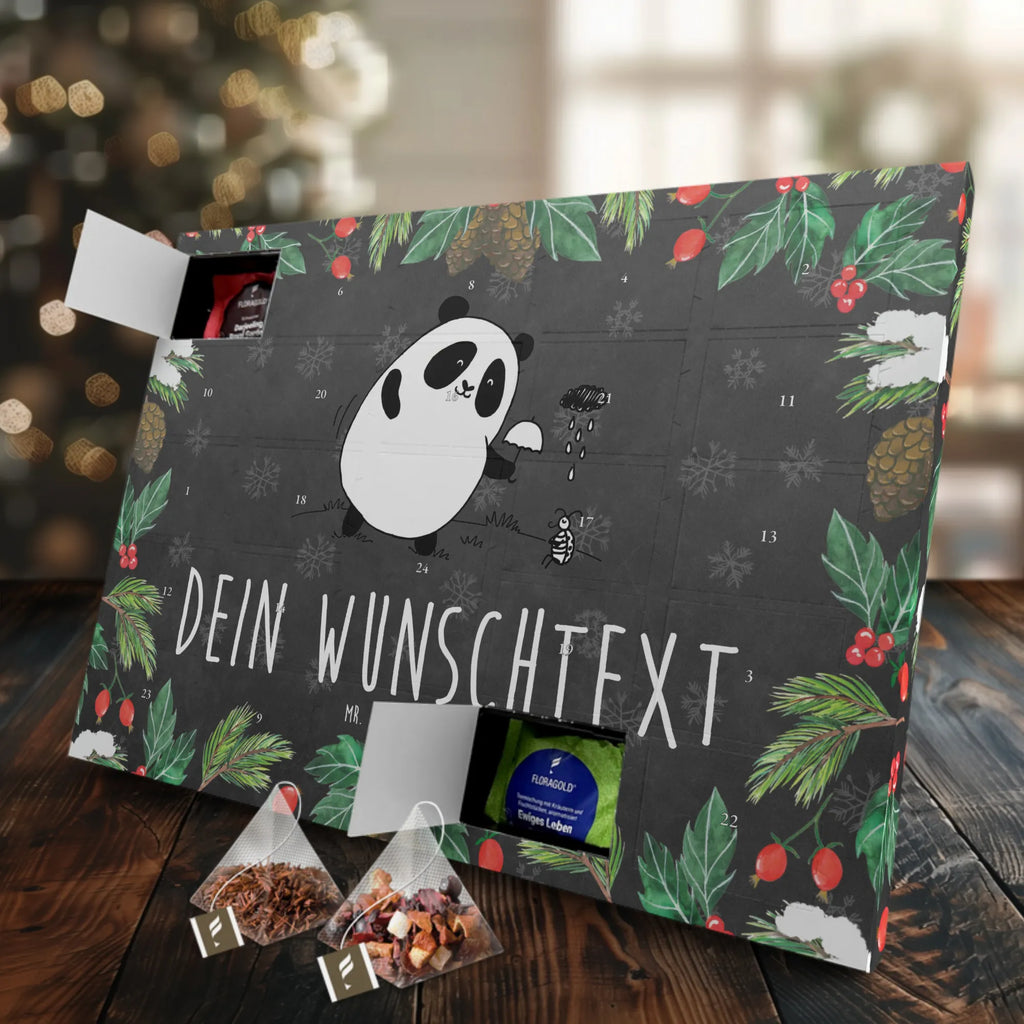 Personalisierter Tee Adventskalender Panda Zusammenhalt Personalisierter Tee Adventskalender