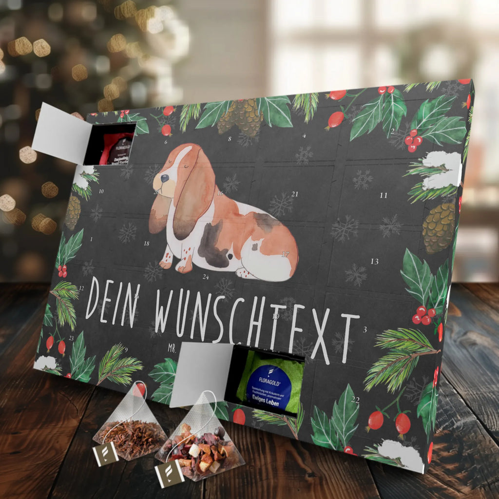 Personalisierter Tee Adventskalender Hund Basset Hound Personalisierter Tee Adventskalender, Hund, Hundemotiv, Haustier, Hunderasse, Tierliebhaber, Hundebesitzer, Sprüche, Basset Hound, Basset, Hundeliebe, kinderlos