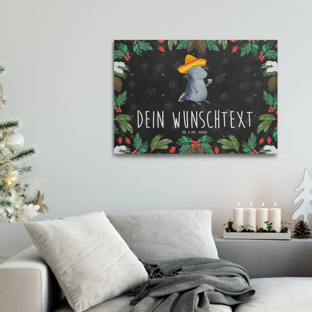 Personalisierter Tee Adventskalender Axolotl Tequila Personalisierter Tee Adventskalender, Axolotl, Molch, Mexico, Mexiko, Sombrero, Zitrone, Tequila, Motivation, Spruch, Schwanzlurch, Lurch, Lurche, Axolot, Feuerdrache, Feuersalamander