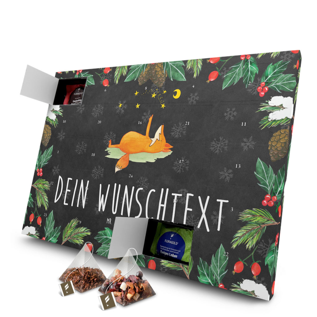 Personalisierter Tee Adventskalender Fuchs Sterne Personalisierter Tee Adventskalender, Fuchs, Füchse, tröstende Worte, Spruch positiv, Spruch schön, Romantik, Always Look on the Bright Side of Life