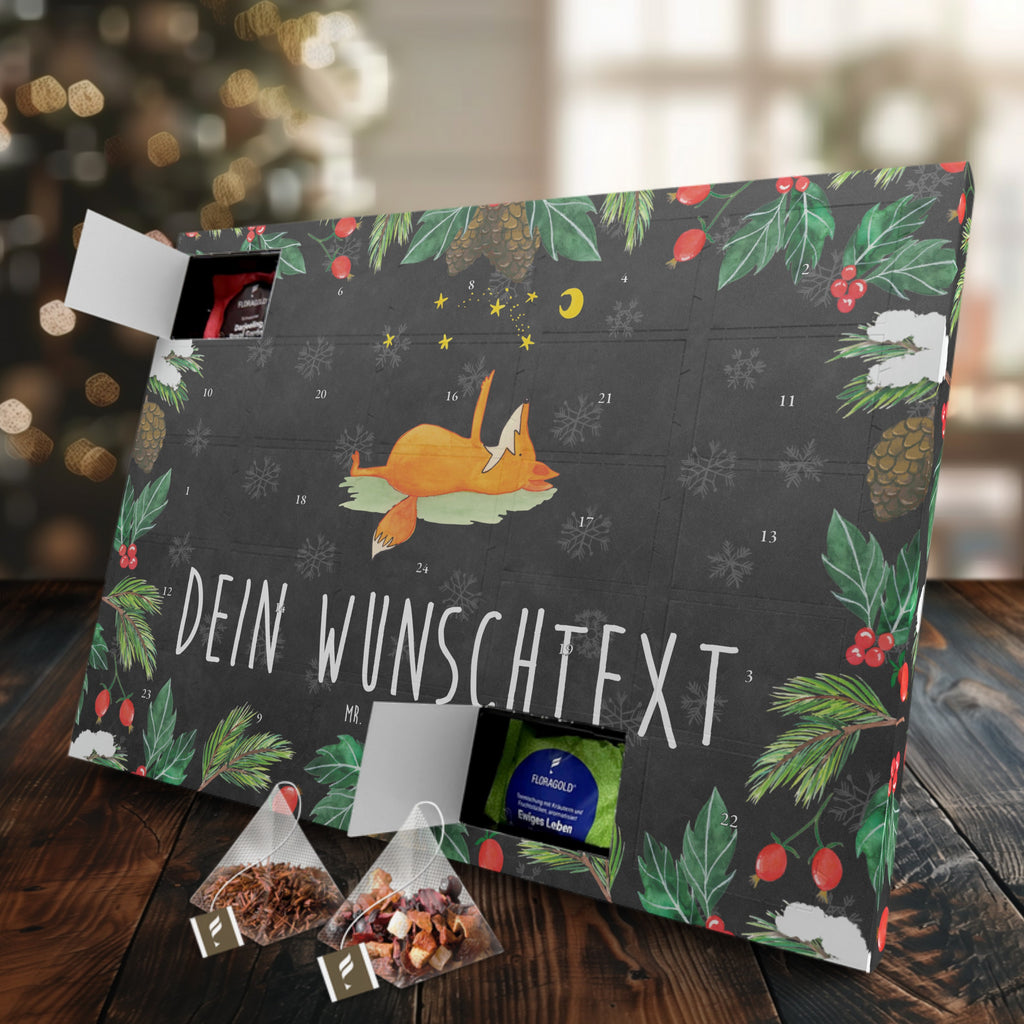 Personalisierter Tee Adventskalender Fuchs Sterne Personalisierter Tee Adventskalender, Fuchs, Füchse, tröstende Worte, Spruch positiv, Spruch schön, Romantik, Always Look on the Bright Side of Life