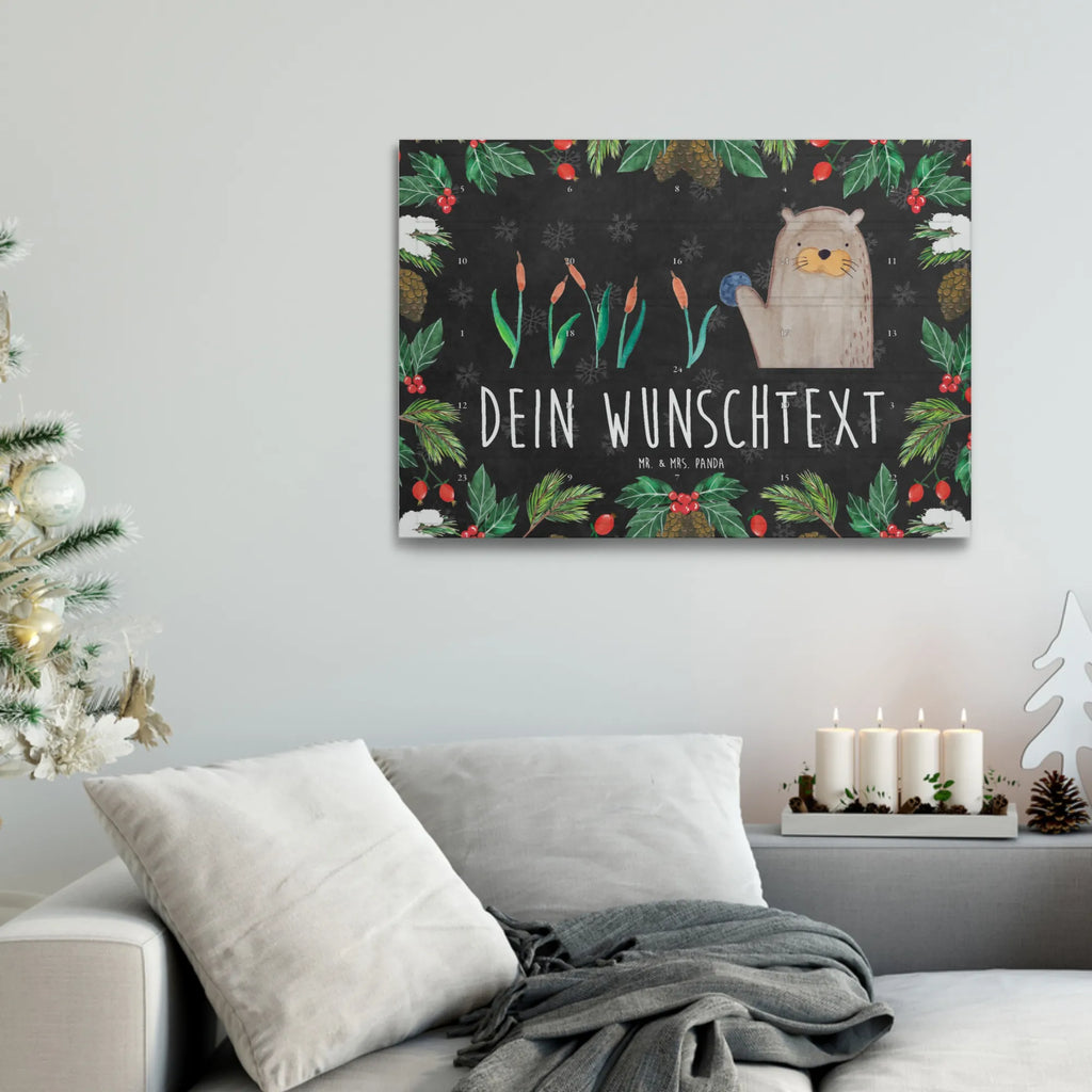 Personalisierter Tee Adventskalender Otter Stein Personalisierter Tee Adventskalender, Otter, Fischotter, Seeotter, Otter Seeotter See Otter