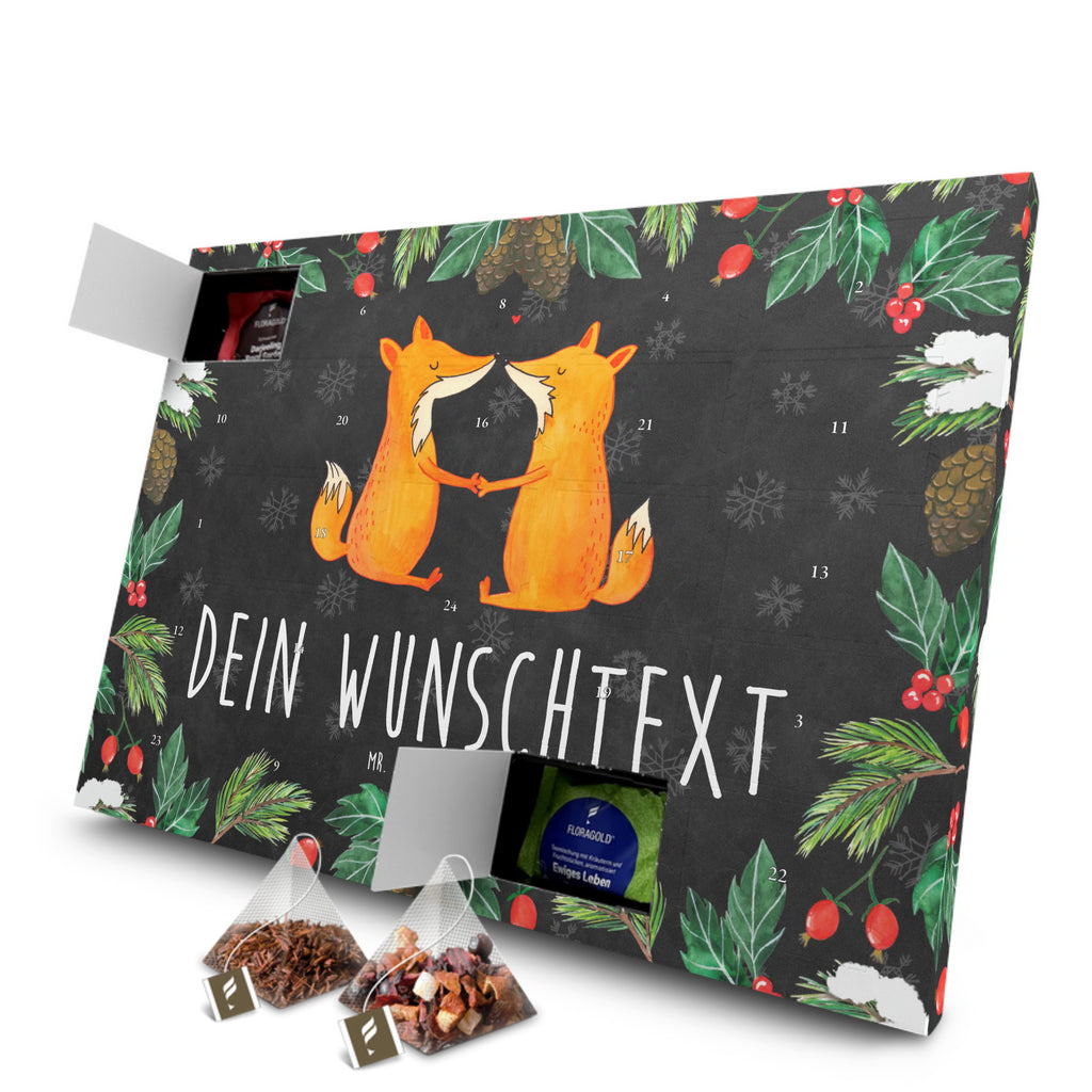 Personalisierter Tee Adventskalender Füchse Liebe Personalisierter Tee Adventskalender, Fuchs, Füchse, Fox, Liebe, Liebespaar, Paar, Partner, Freundin, Freund, Ehe, Verlobte, Ehemann, Ehefrau, Liebesbeweis