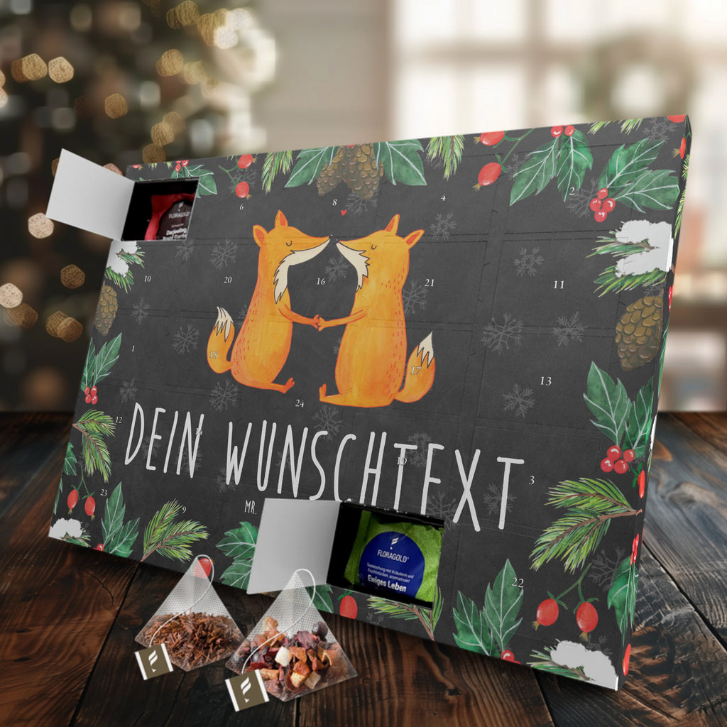 Personalisierter Tee Adventskalender Füchse Liebe Personalisierter Tee Adventskalender, Fuchs, Füchse, Fox, Liebe, Liebespaar, Paar, Partner, Freundin, Freund, Ehe, Verlobte, Ehemann, Ehefrau, Liebesbeweis