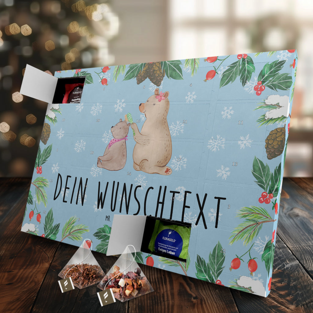 Personalisierter Tee Adventskalender Bär Kind Personalisierter Tee Adventskalender, Familie, Vatertag, Muttertag, Bruder, Schwester, Mama, Papa, Oma, Opa, Geschenk, Mutti, Mutter