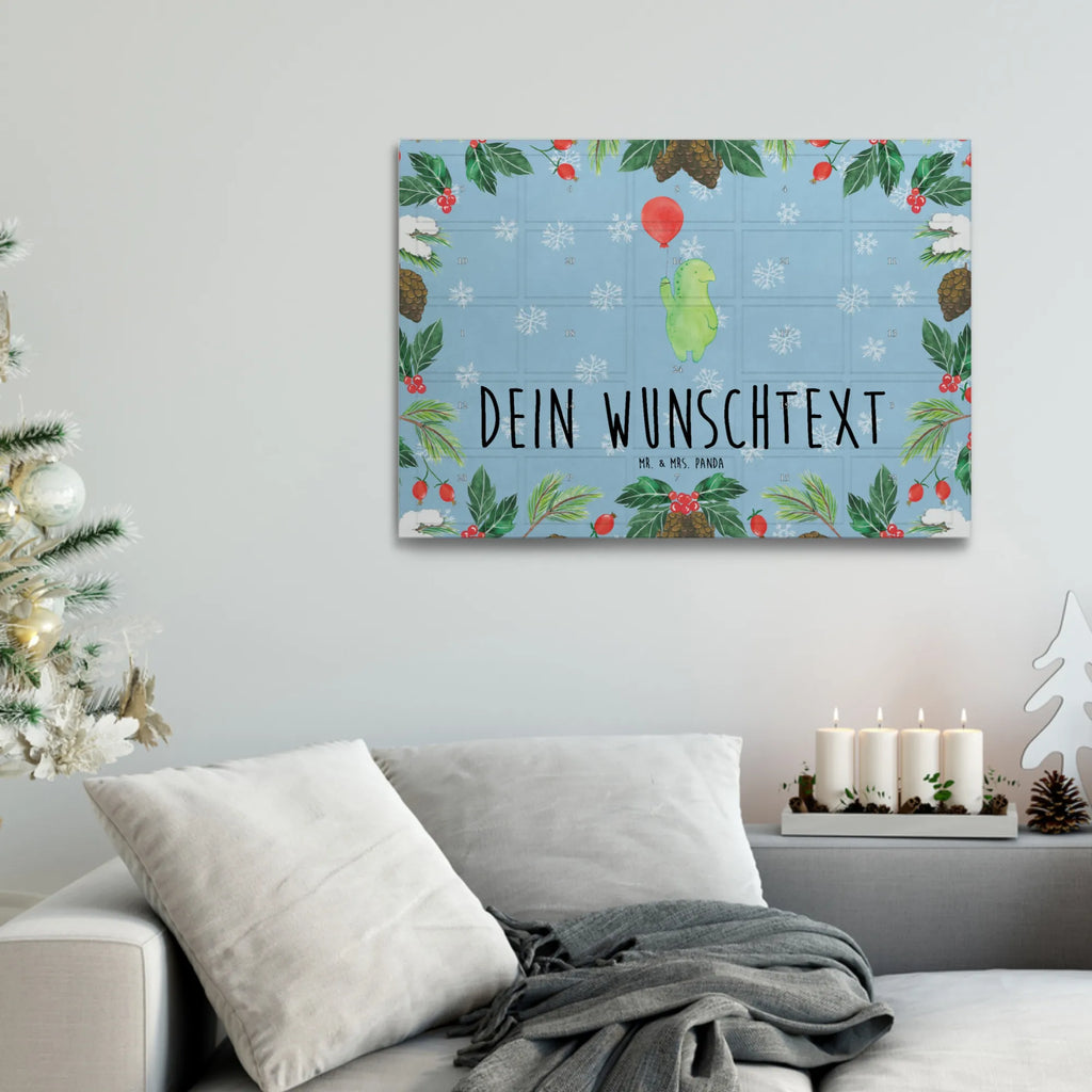 Personalisierter Tee Adventskalender Schildkröte Luftballon Personalisierter Tee Adventskalender, Schildkröte, Schildkröten, Mutausbruch, Motivation, Motivationsspruch