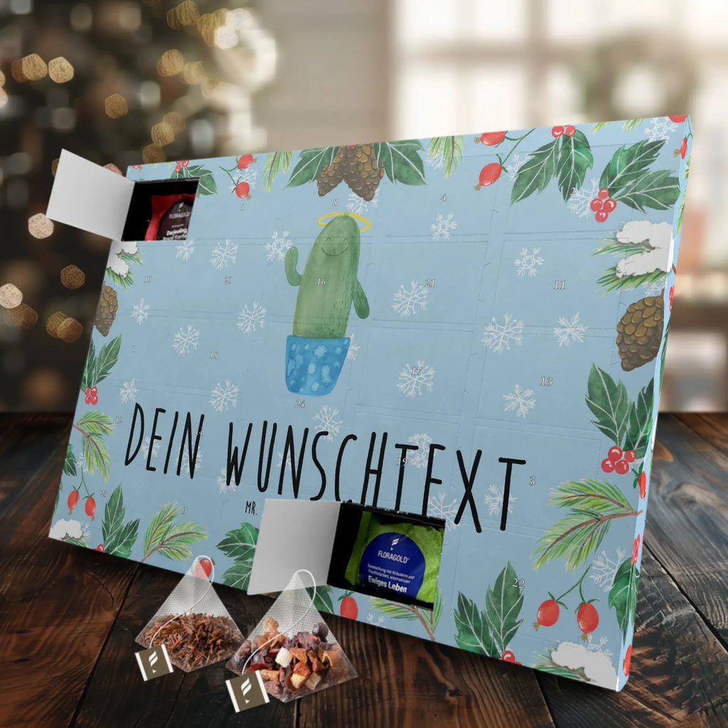 Personalisierter Tee Adventskalender Kaktus Heilig Personalisierter Tee Adventskalender, Kaktus, Kakteen, frech, lustig, Kind, Eltern, Familie, Bruder, Schwester, Schwestern, Freundin, Heiligenschein