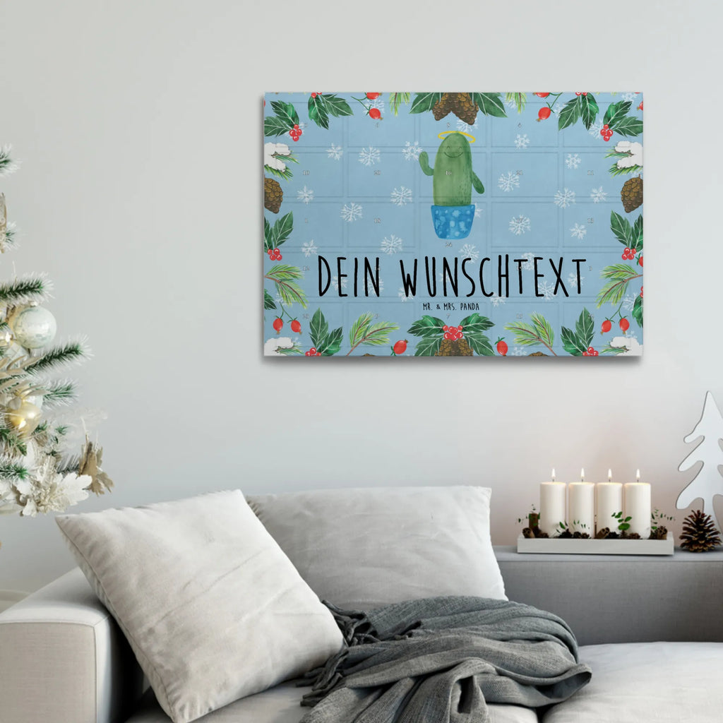 Personalisierter Tee Adventskalender Kaktus Heilig Personalisierter Tee Adventskalender, Kaktus, Kakteen, frech, lustig, Kind, Eltern, Familie, Bruder, Schwester, Schwestern, Freundin, Heiligenschein