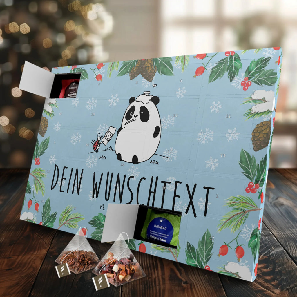 Personalisierter Tee Adventskalender Panda Gute Besserung Personalisierter Tee Adventskalender