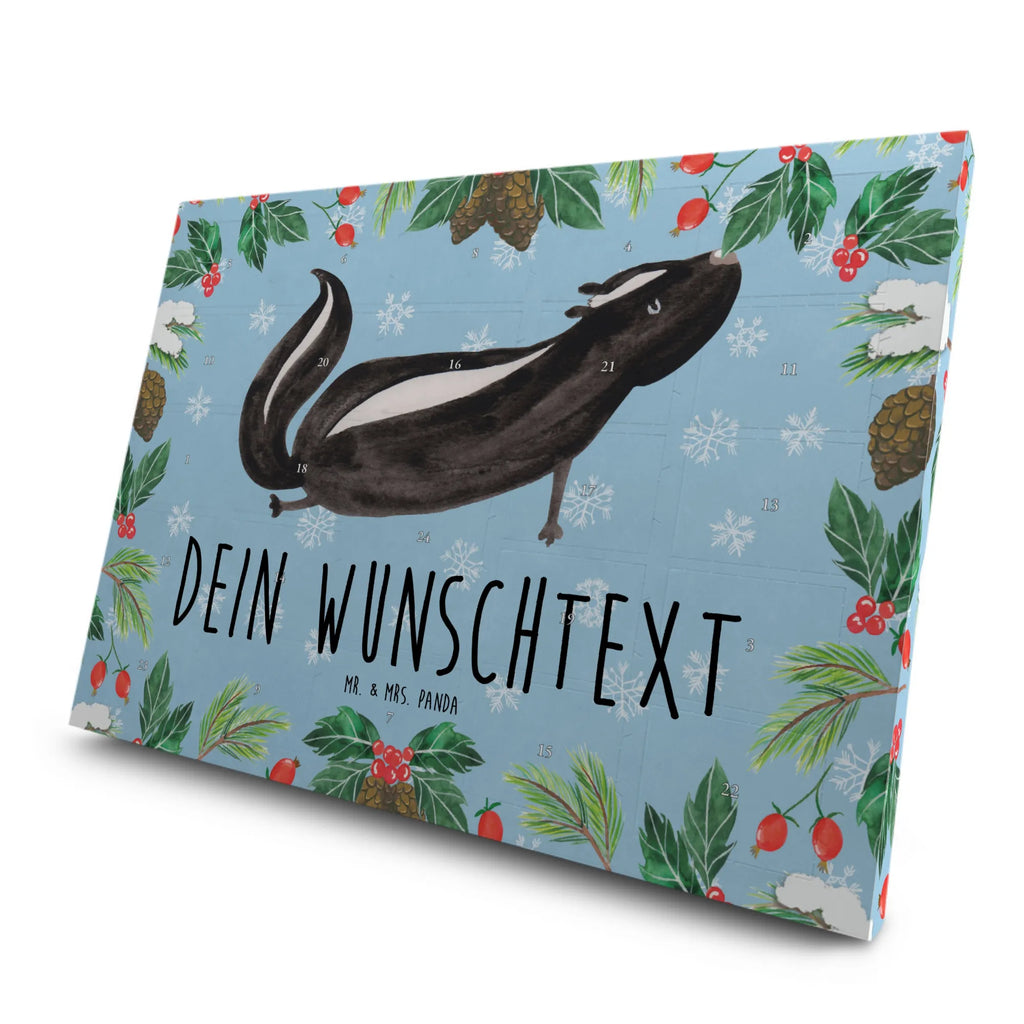 Personalisierter Tee Adventskalender Stinktier Yoga Personalisierter Tee Adventskalender, Stinktier, Skunk, Wildtier, Raubtier, Stinker, Stinki, Yoga, Namaste, Lebe, Liebe, Lache