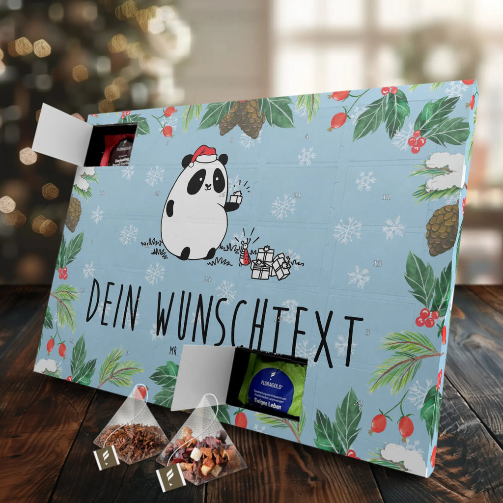 Personalisierter Tee Adventskalender Panda Weihnachtsgeschenk Personalisierter Tee Adventskalender