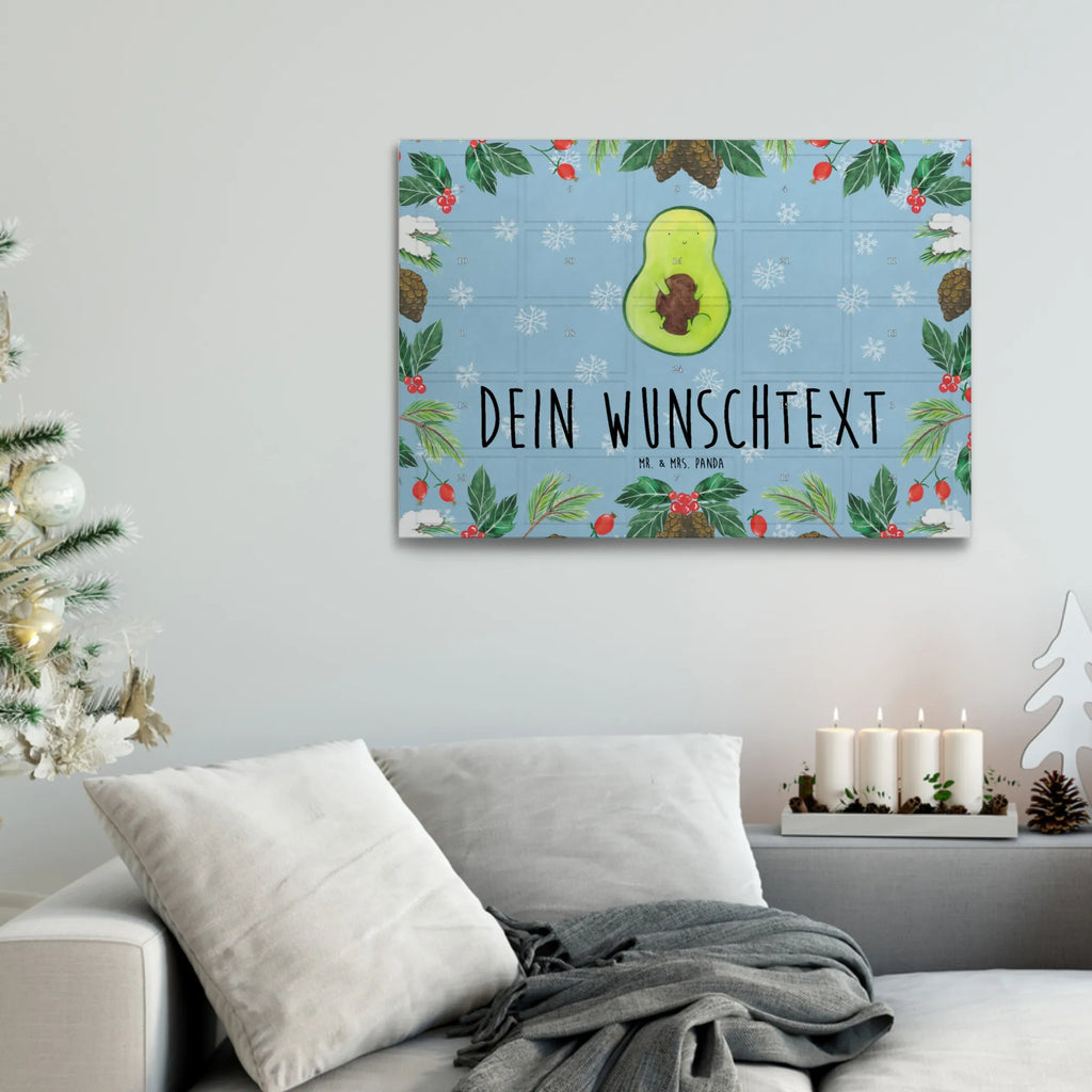 Personalisierter Tee Adventskalender Avocado Kern Personalisierter Tee Adventskalender, Avocado, Veggie, Vegan, Gesund, Avokado, Avocadokern, Kern, Pflanze, Spruch Leben