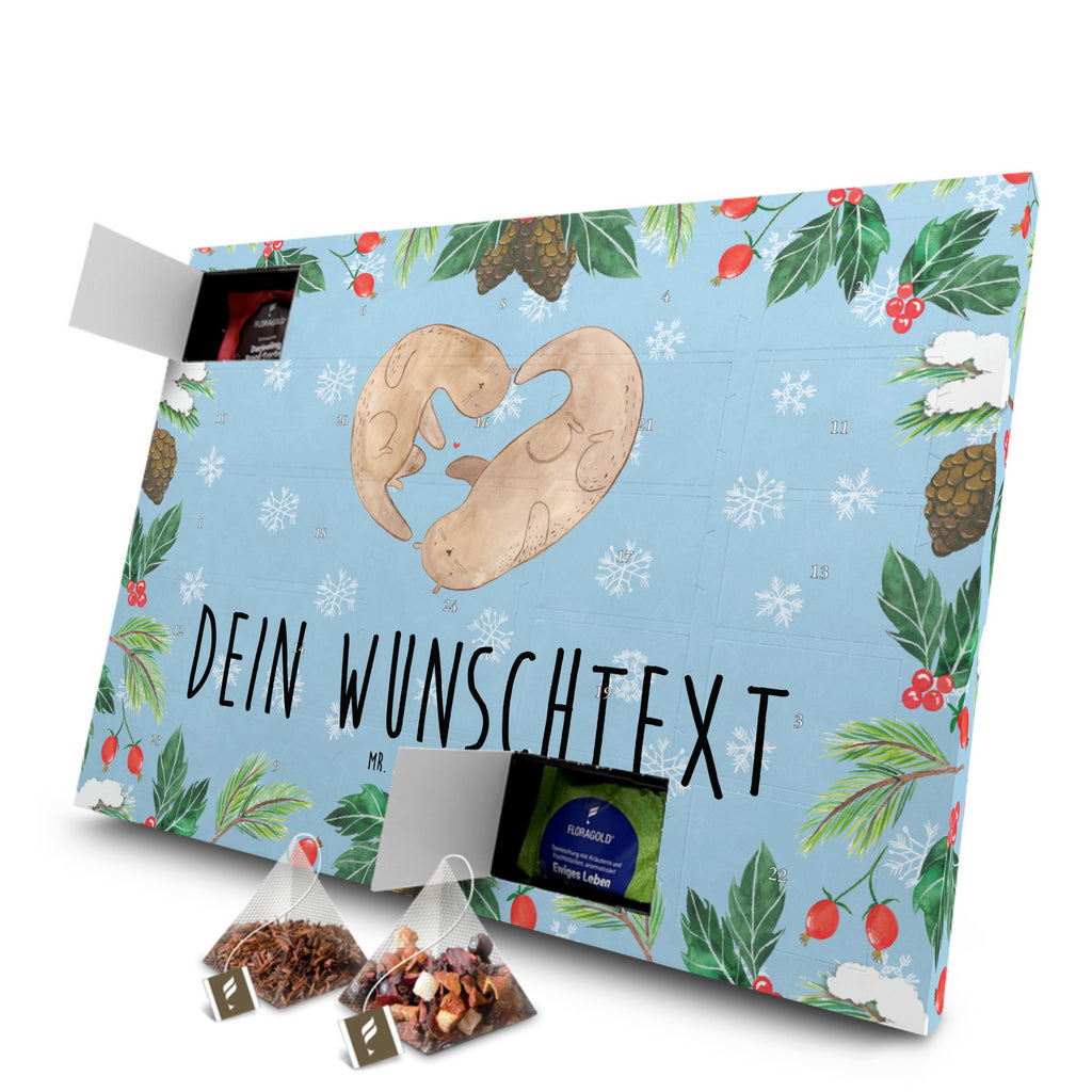 Personalisierter Tee Adventskalender Otter Herz Personalisierter Tee Adventskalender, Otter, Fischotter, Seeotter, Liebe, Herz, Liebesbeweis, Liebesgeschenk, Bessere Hälfte, Love you, Jahrestag, Hochzeitstag, Verlobung, gemeinsames Leben