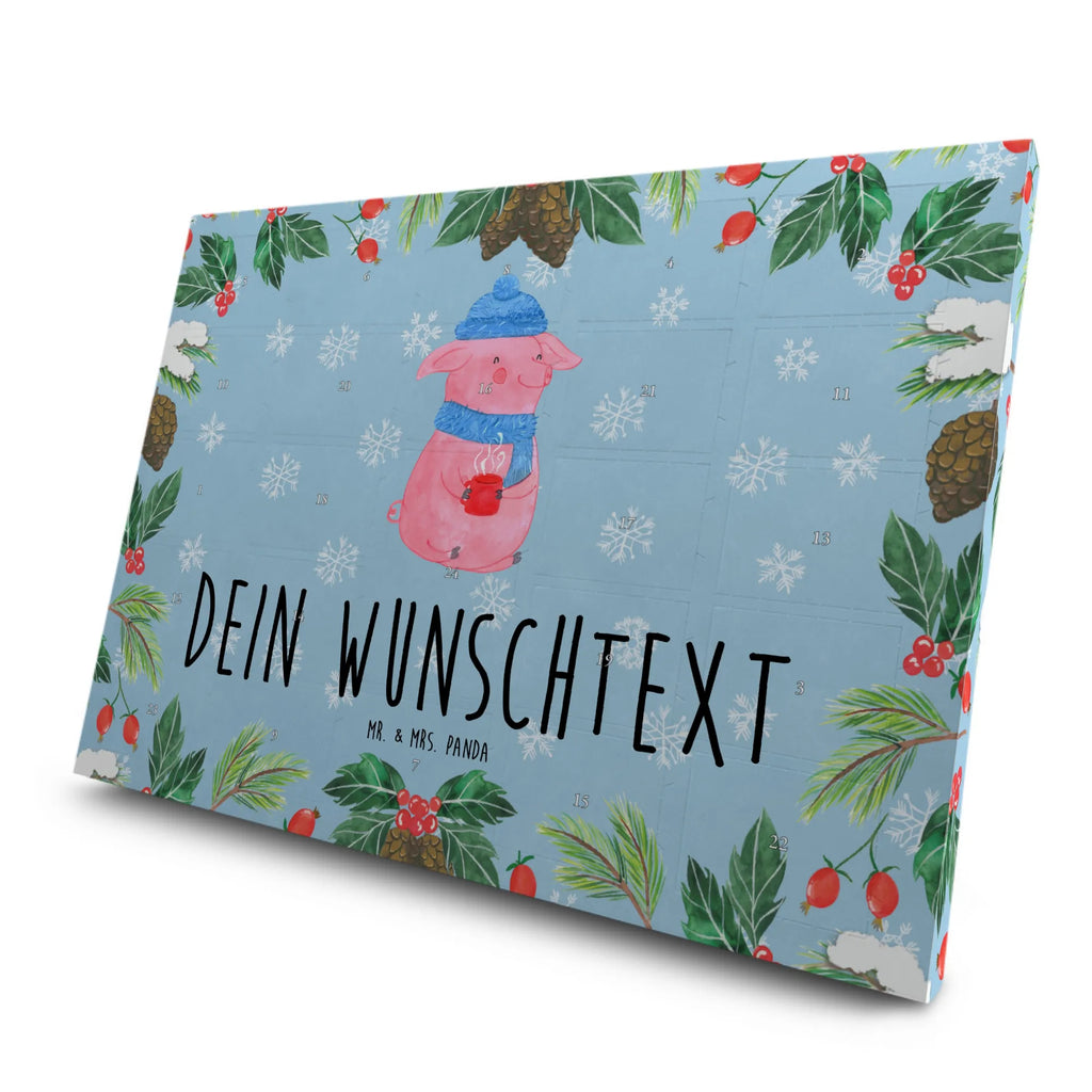 Personalisierter Tee Adventskalender Schwein Glühwein Personalisierter Tee Adventskalender, Winter, Weihnachten, Weihnachtsdeko, Nikolaus, Advent, Heiligabend, Wintermotiv, Glühschwein, Glühwein, Weihnachtsmarkt, Punsch