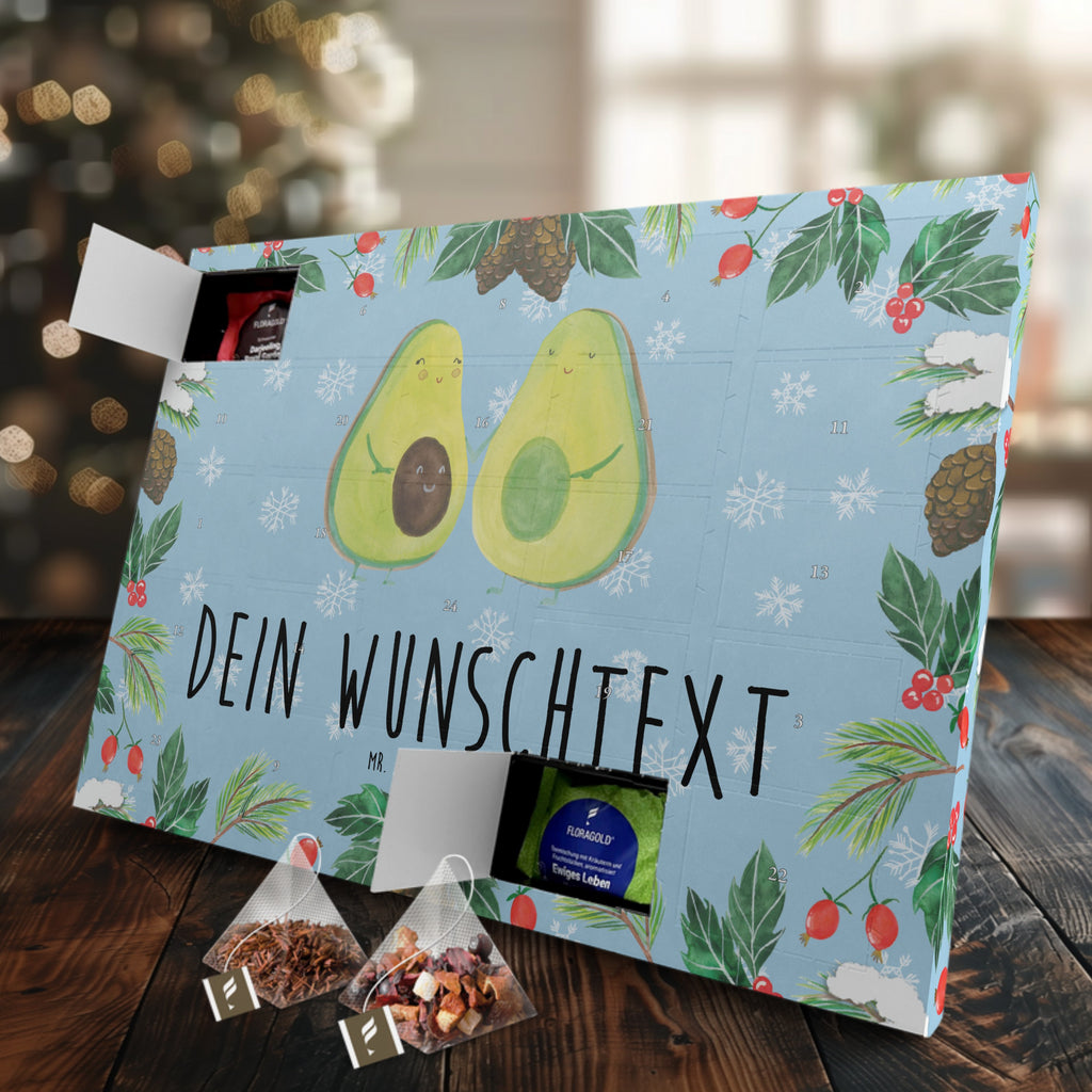 Personalisierter Tee Adventskalender Avocado Pärchen Personalisierter Tee Adventskalender, Avocado, Veggie, Vegan, Gesund, Avocuddle, Liebe, Schwangerschaft, Familie, Babyshower, Babyparty, Hochzeit, Kinder, Avocados, Geburt