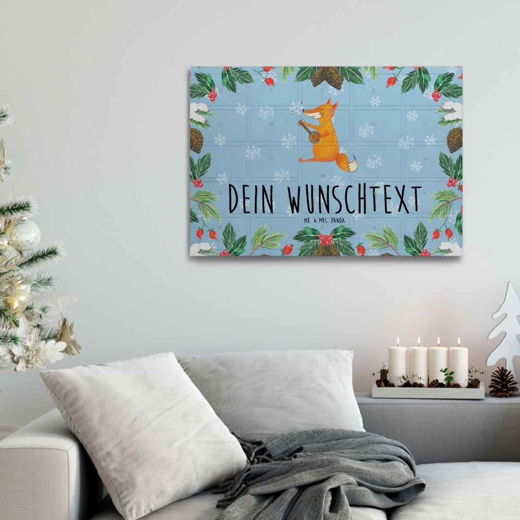 Personalisierter Tee Adventskalender Fuchs Gitarre Personalisierter Tee Adventskalender, Fuchs, Füchse, Geschenk Musiker, Musik Spruch, Musikerin, Sänger, Sängerin, Gitarre