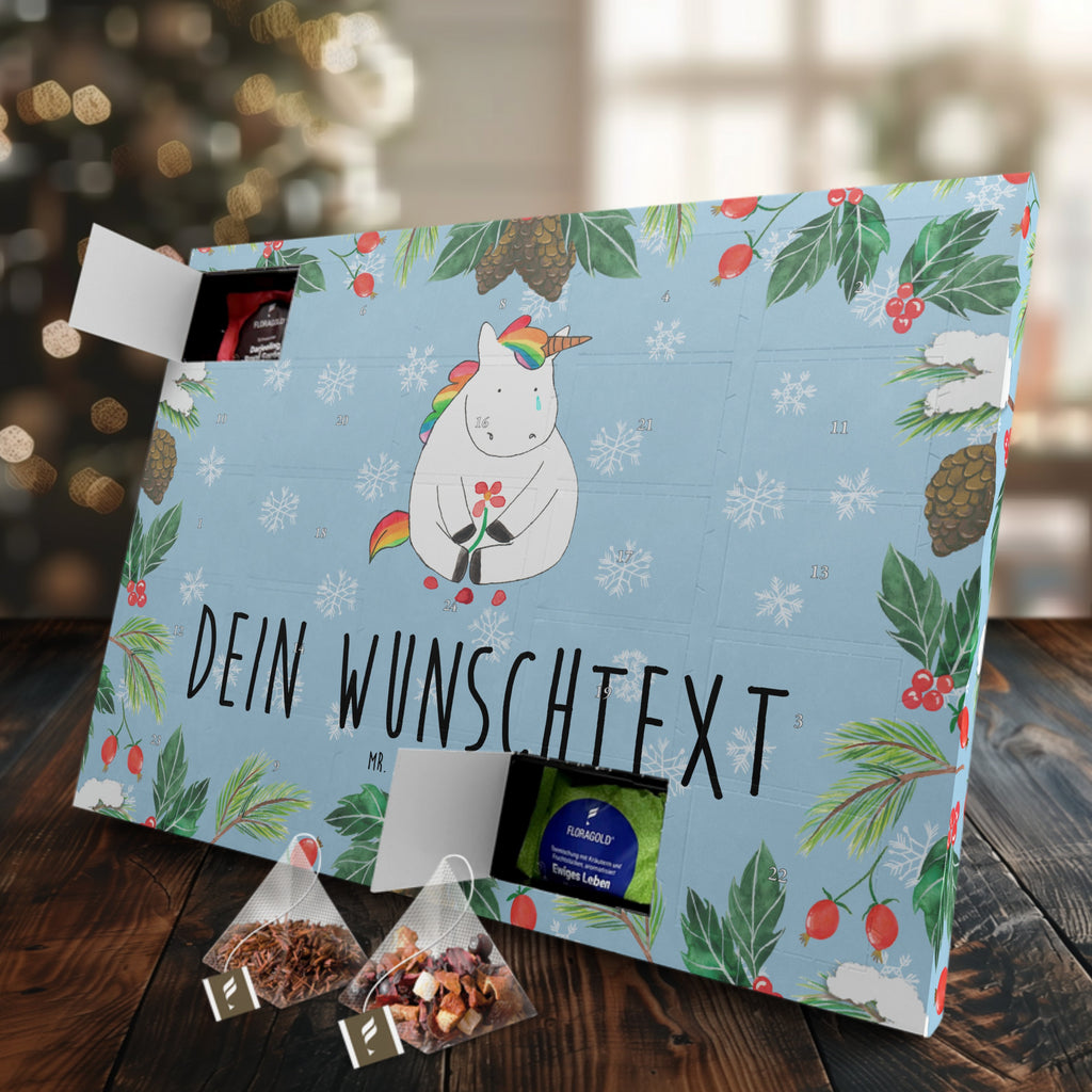 Personalisierter Tee Adventskalender Einhorn Traurig Personalisierter Tee Adventskalender, Einhorn, Einhörner, Einhorn Deko, Pegasus, Unicorn, Glitzer, Trösten. Freundschaft, Freunde, Liebe, Trauer, Grußkarte, Blume