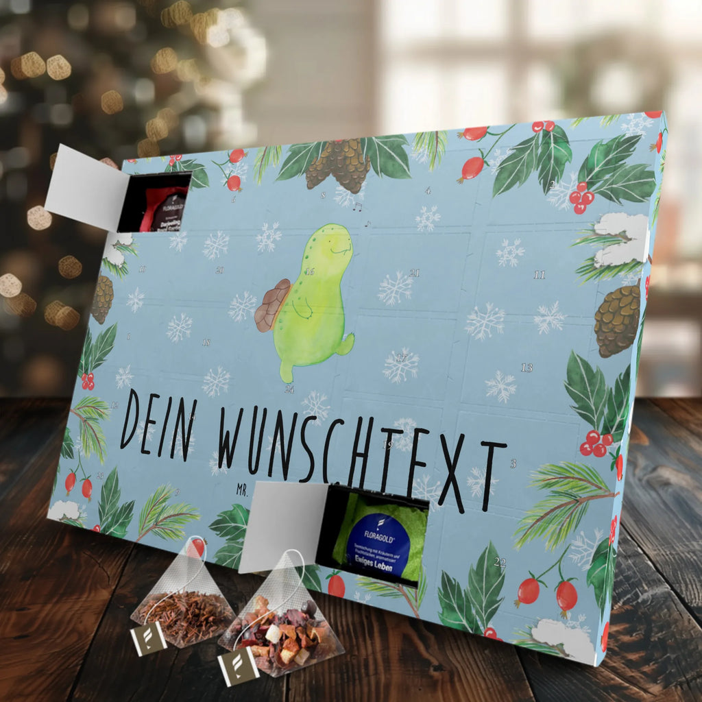 Personalisierter Tee Adventskalender Schildkröte Pfeifen Personalisierter Tee Adventskalender, Schildkröte, Schildi, Schildkröten, fröhlich, Glück, Motivation, Lebensfreude, Depression, Trennung, Neuanfang