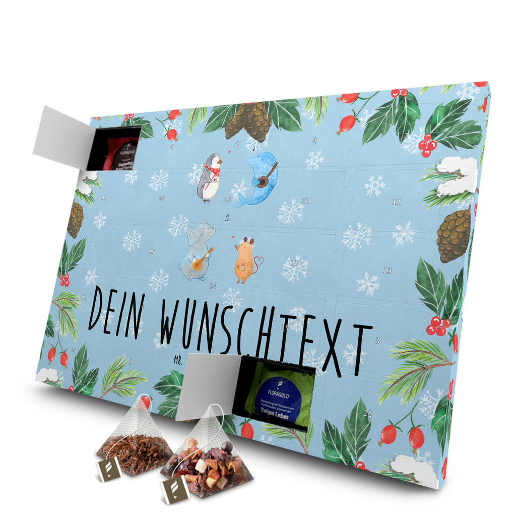 Personalisierter Tee Adventskalender Big Band Personalisierter Tee Adventskalender, Tiermotive, Gute Laune, lustige Sprüche, Tiere, Hund, Pinguin, Maus, Elefant, Delfin, Gitarre, Band, Triangel, Musikanten, Musik