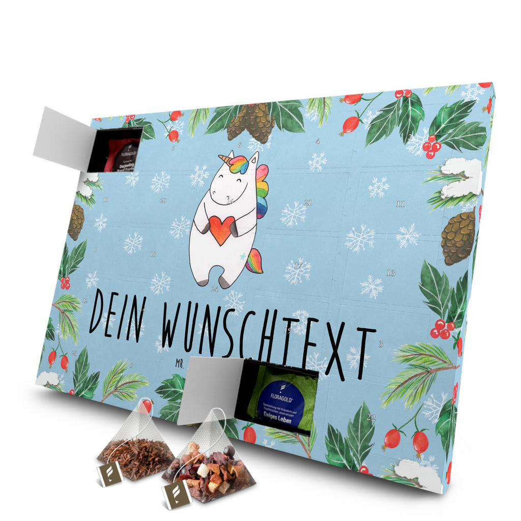 Personalisierter Tee Adventskalender Einhorn Herz Personalisierter Tee Adventskalender, Einhorn, Einhörner, Einhorn Deko, Pegasus, Unicorn, Herz, schlimm, böse, witzig, lustig, Freundin, anders, bunt