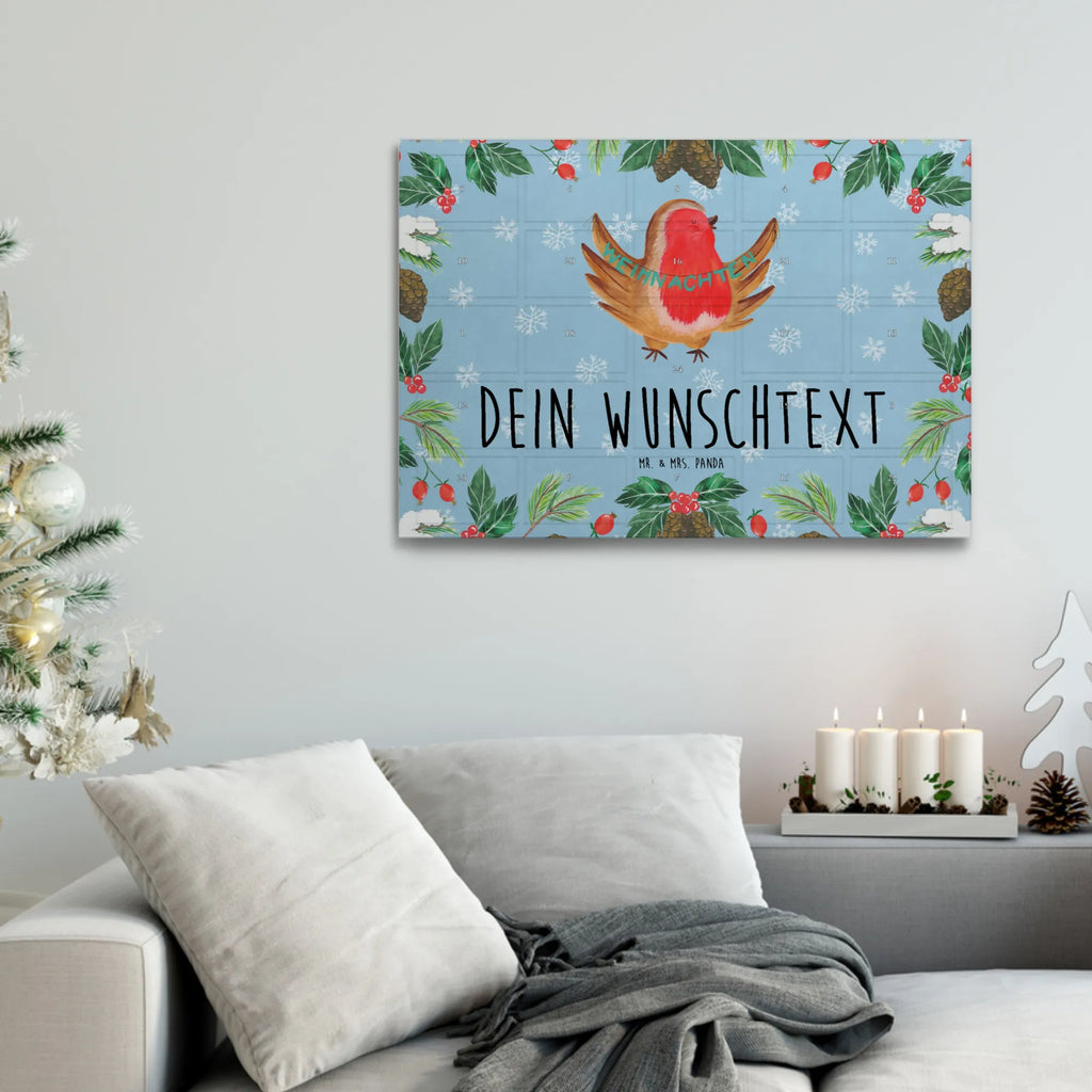 Personalisierter Tee Adventskalender Rotkehlchen Weihnachten Personalisierter Tee Adventskalender, Winter, Weihnachten, Weihnachtsdeko, Nikolaus, Advent, Heiligabend, Wintermotiv, Frohe Weihnachten, Weihnachtsmotiv, Weihnachtsgruß, Vogel, xmas