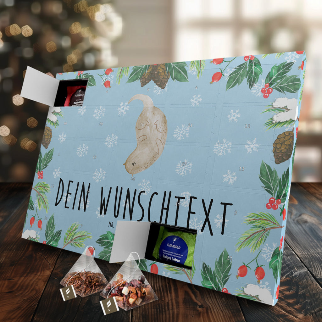 Personalisierter Tee Adventskalender Otter Kopfüber Personalisierter Tee Adventskalender, Otter, Fischotter, Seeotter, Otter Seeotter See Otter