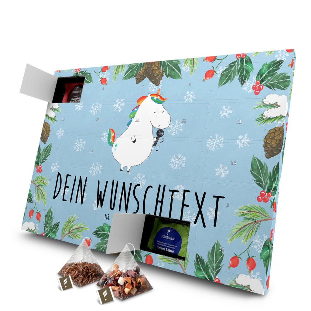 Personalisierter Tee Adventskalender Einhorn Sänger Personalisierter Tee Adventskalender, Einhorn, Einhörner, Einhorn Deko, Pegasus, Unicorn, Glitzer, Konfetti, Party, Geburtstag, Feier, Fest, Disco, Sängerin, Sänger, Freundin