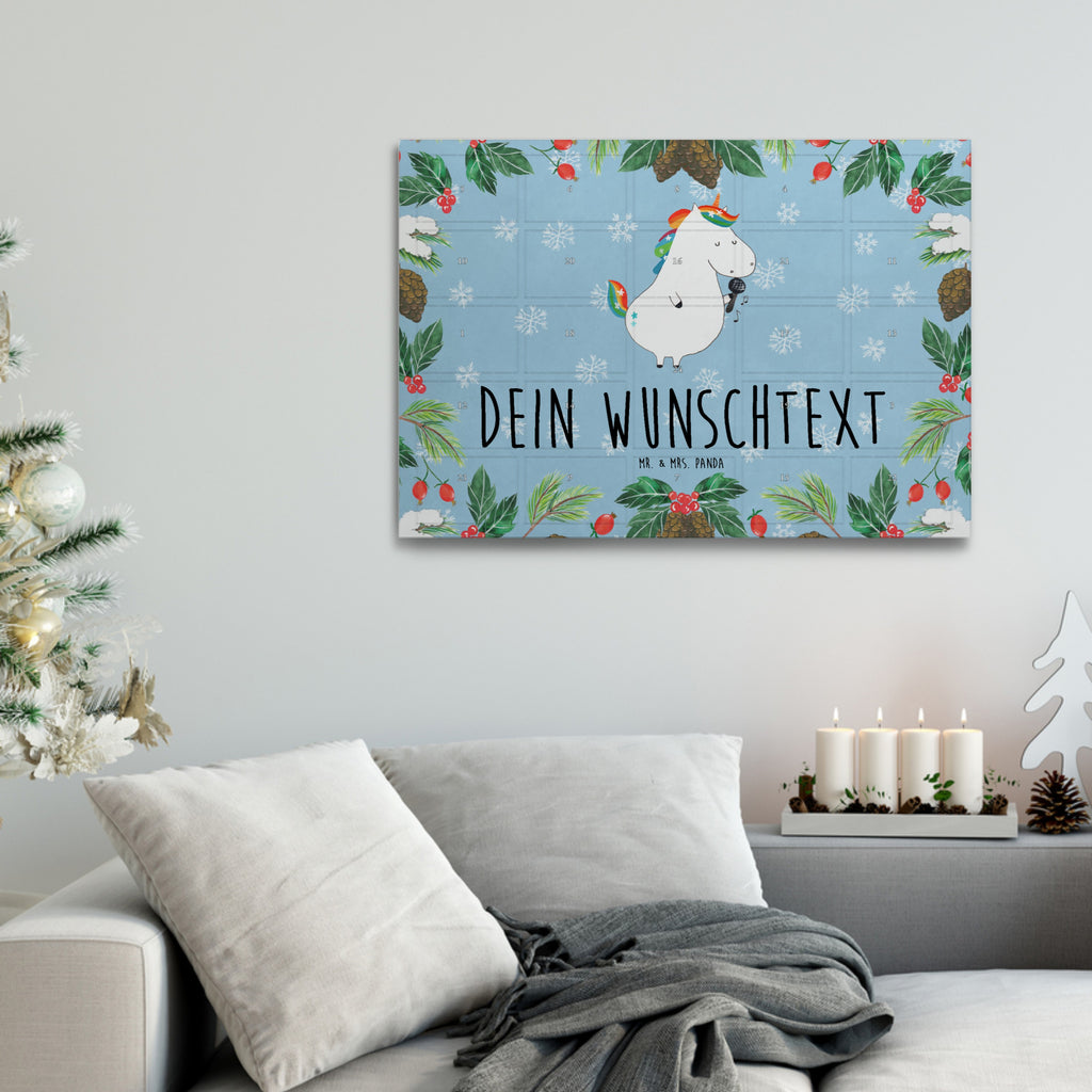 Personalisierter Tee Adventskalender Einhorn Sänger Personalisierter Tee Adventskalender, Einhorn, Einhörner, Einhorn Deko, Pegasus, Unicorn, Glitzer, Konfetti, Party, Geburtstag, Feier, Fest, Disco, Sängerin, Sänger, Freundin