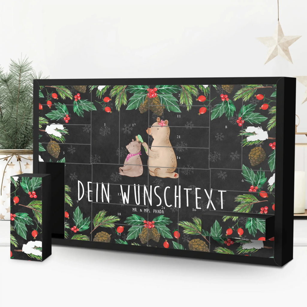 Personalisierter Befüllbarer Adventskalender Bär Kind Befüllbarer Adventskalender, Adventskalender zum selbst befüllen, Familie, Vatertag, Muttertag, Bruder, Schwester, Mama, Papa, Oma, Opa, Geschenk, Mutti, Mutter