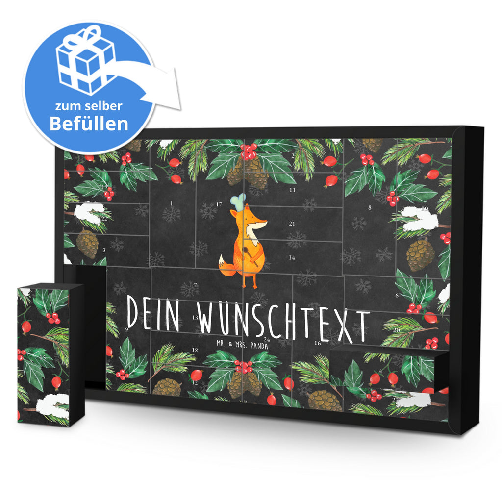 Personalisierter Befüllbarer Adventskalender Fuchs Koch Befüllbarer Adventskalender, Adventskalender zum selbst befüllen, Fuchs, Füchse, Koch Geschenk, Küche Spruch, Küche Deko, Köche, Bäcker, Party Spruch, Spruch lustig, witzig