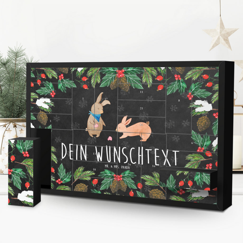 Personalisierter Befüllbarer Adventskalender Hasen Muschel Befüllbarer Adventskalender, Adventskalender zum selbst befüllen, Familie, Vatertag, Muttertag, Bruder, Schwester, Mama, Papa, Oma, Opa, Hasen, beste Freundin, Freundin, Freundinnen, best friends, BFF, Muscheln sammeln, Muscheln, Meer