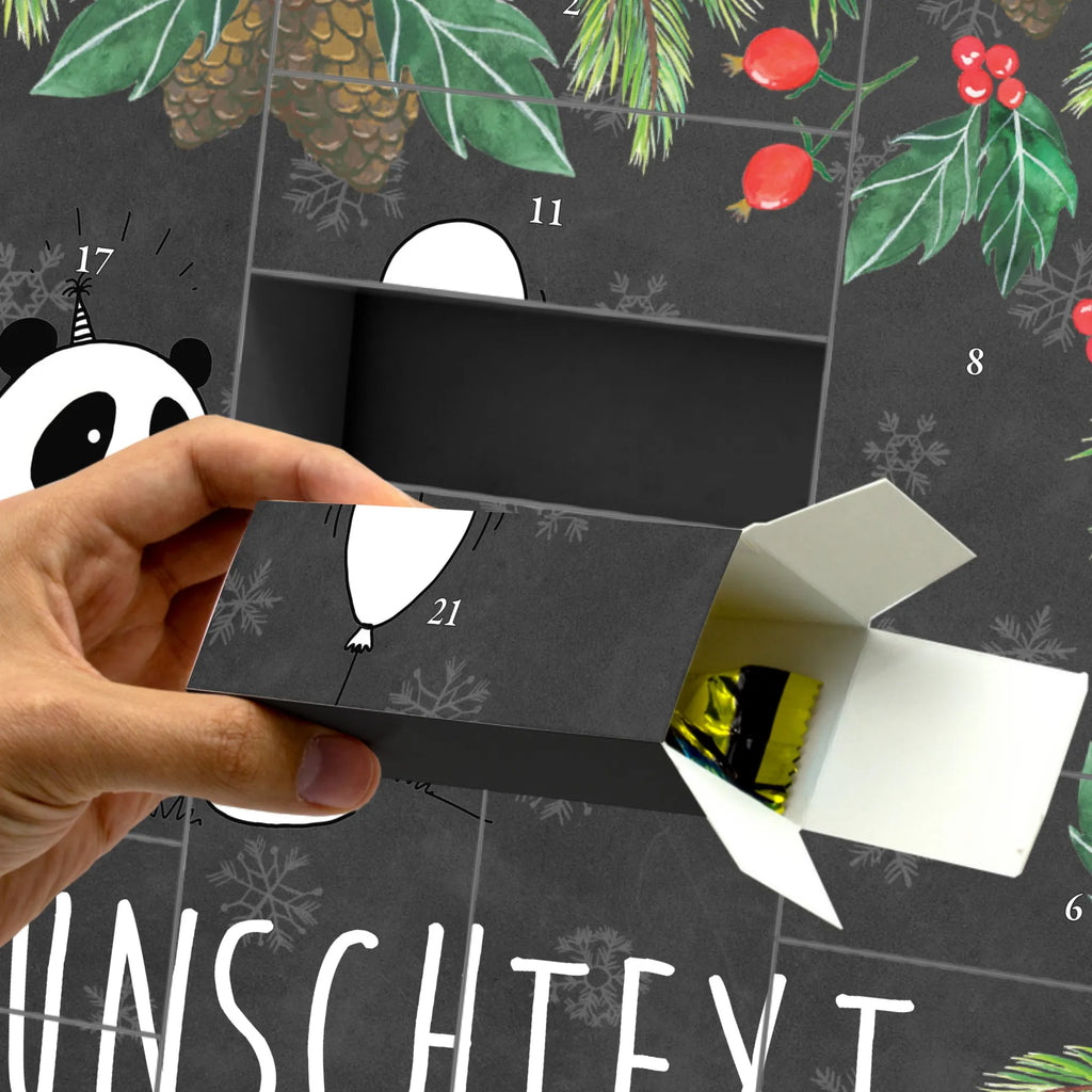 Personalisierter Befüllbarer Adventskalender Panda Geburtstag Befüllbarer Adventskalender, Adventskalender zum selbst befüllen