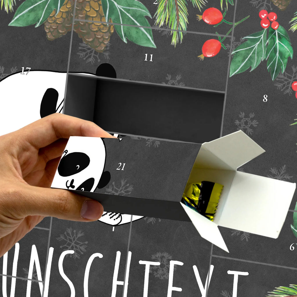 Personalisierter Befüllbarer Adventskalender Panda Vermissen Befüllbarer Adventskalender, Adventskalender zum selbst befüllen