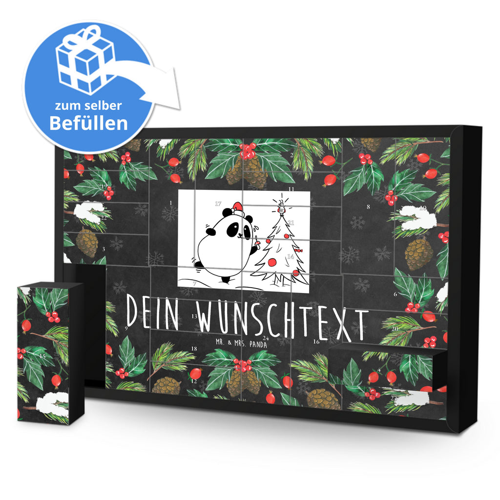 Personalisierter Befüllbarer Adventskalender Panda Weihnachtszeit Befüllbarer Adventskalender, Adventskalender zum selbst befüllen